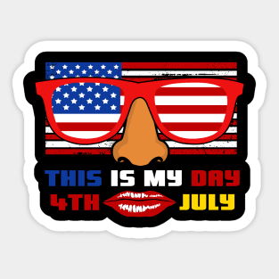 America Shirt 4th of July Patriotic T-shirt holiday Sticker